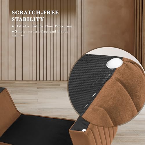 Image of HomePop 48 inch Arch Channel Bench - Rust Orange Velvet
