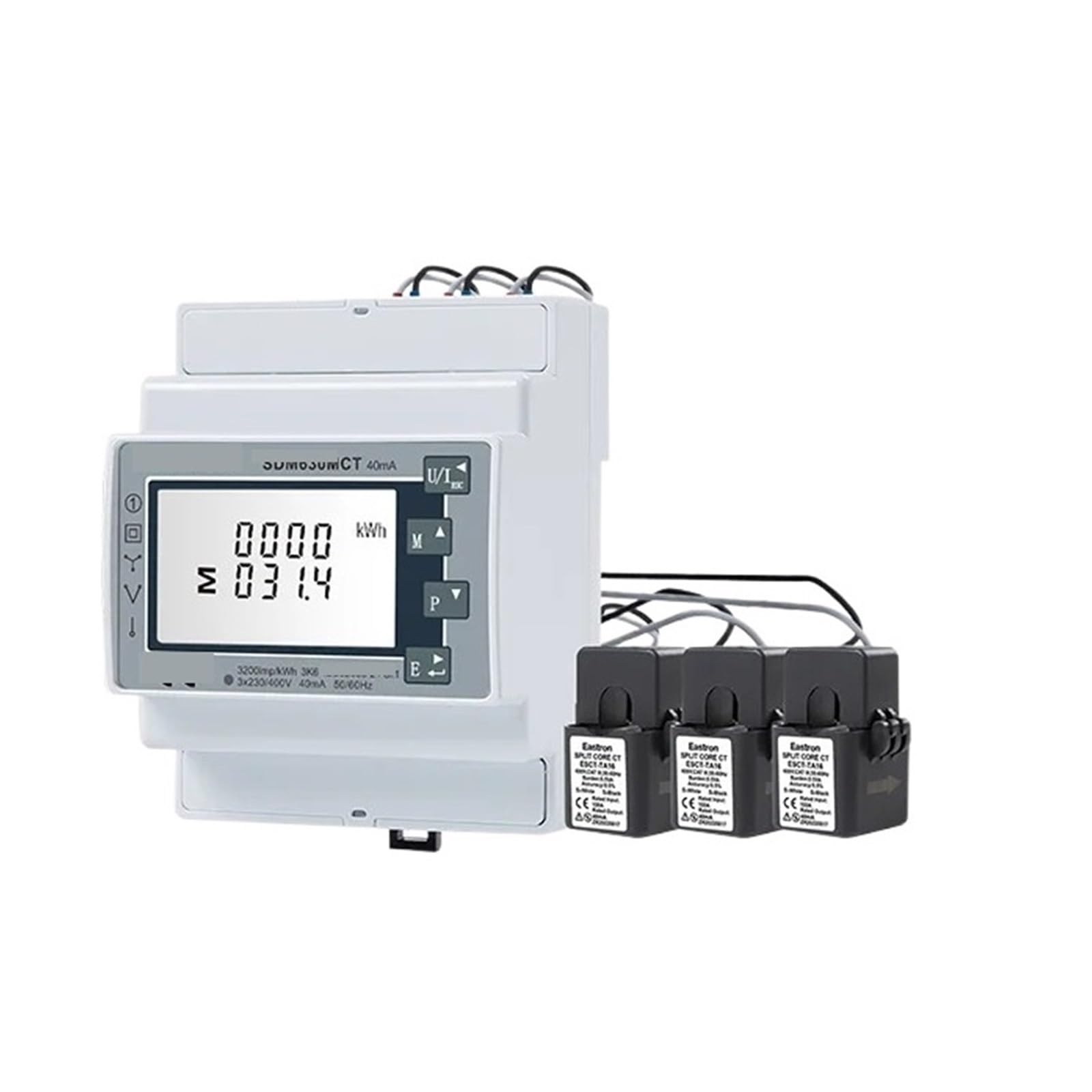 PXQCHAVLN Three-Phase DIN Rail-Mounted Energy Meter SDM630MCT with 3TA16-100A Current Transformer Multifunctional