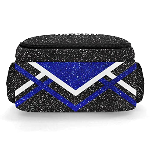 Bling Print Blue Cheerleader Cheer Backpack Personalized with Name for Men Women Shoulder Bag Laptop Bag Bookbag4