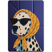 Apple iPad 11 A16 2025 10. Nesil 10.9 ile Uyumlu Kapakl  K l f, Uyku Modlu, Kalem B lmeli, Tri Folding,  talyan K pek Desenli, Lacivert