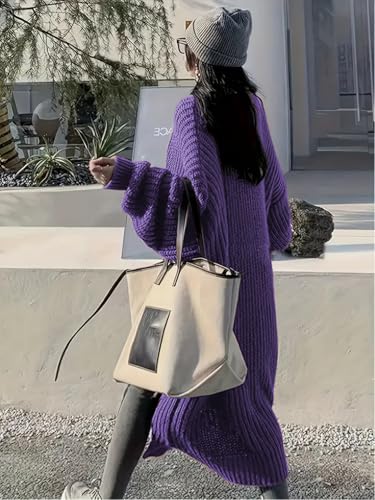 Image of Womens Long Cardigan Sweaters Open Front Oversized Duster with Pocket for Women 2025 Fall Winter Knit Design Coats