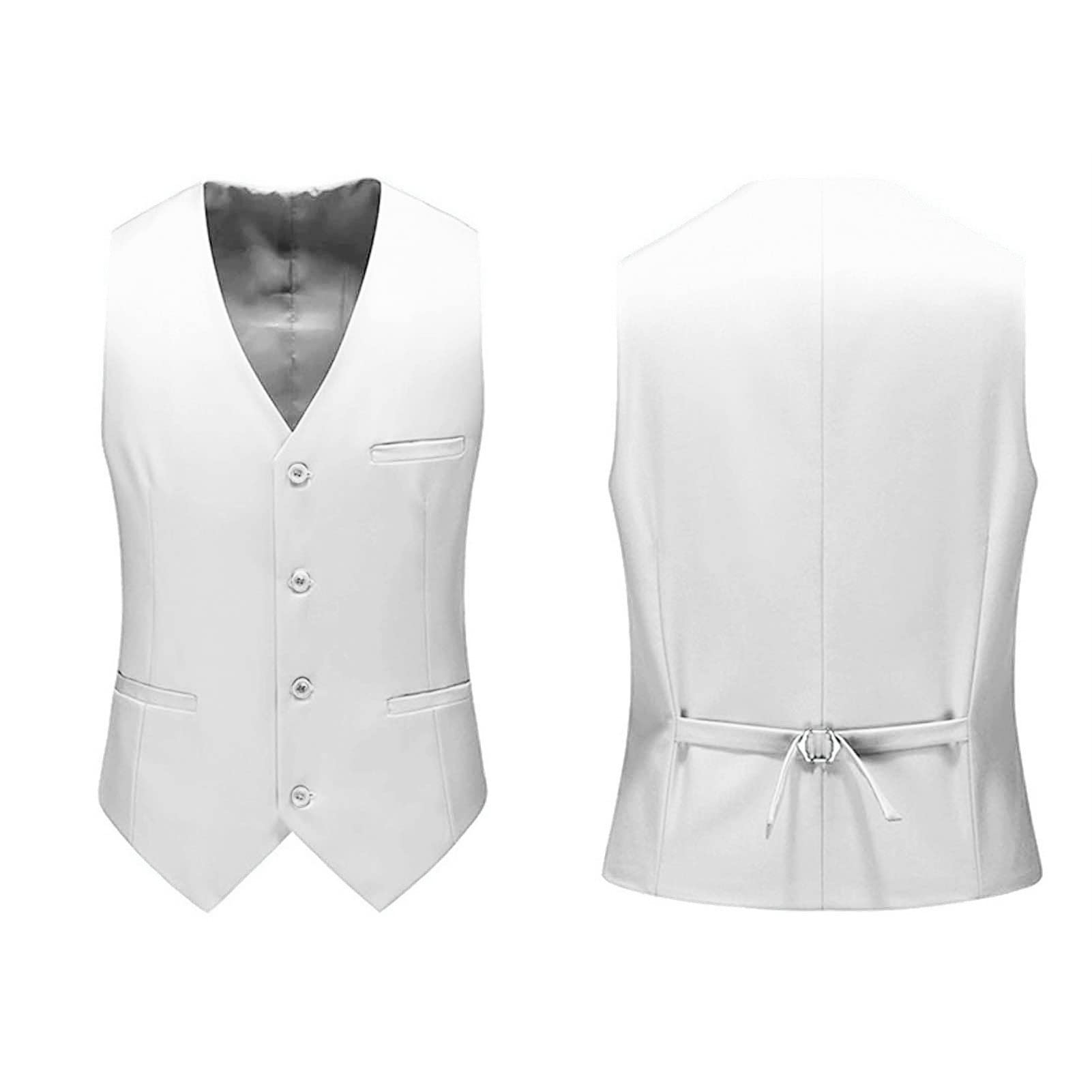 Set da uomo 3 pezzi slim fit doppio petto giacca tinta unita gilet pantaloni vintage abito da festa di nozze Blazer set