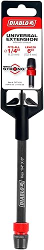Miniatura 2 de Diablo Extensión universal para taladros - Característica de cambio rápido resistente al impacto - Vástago hexagonal de 14", longitud de 6" -