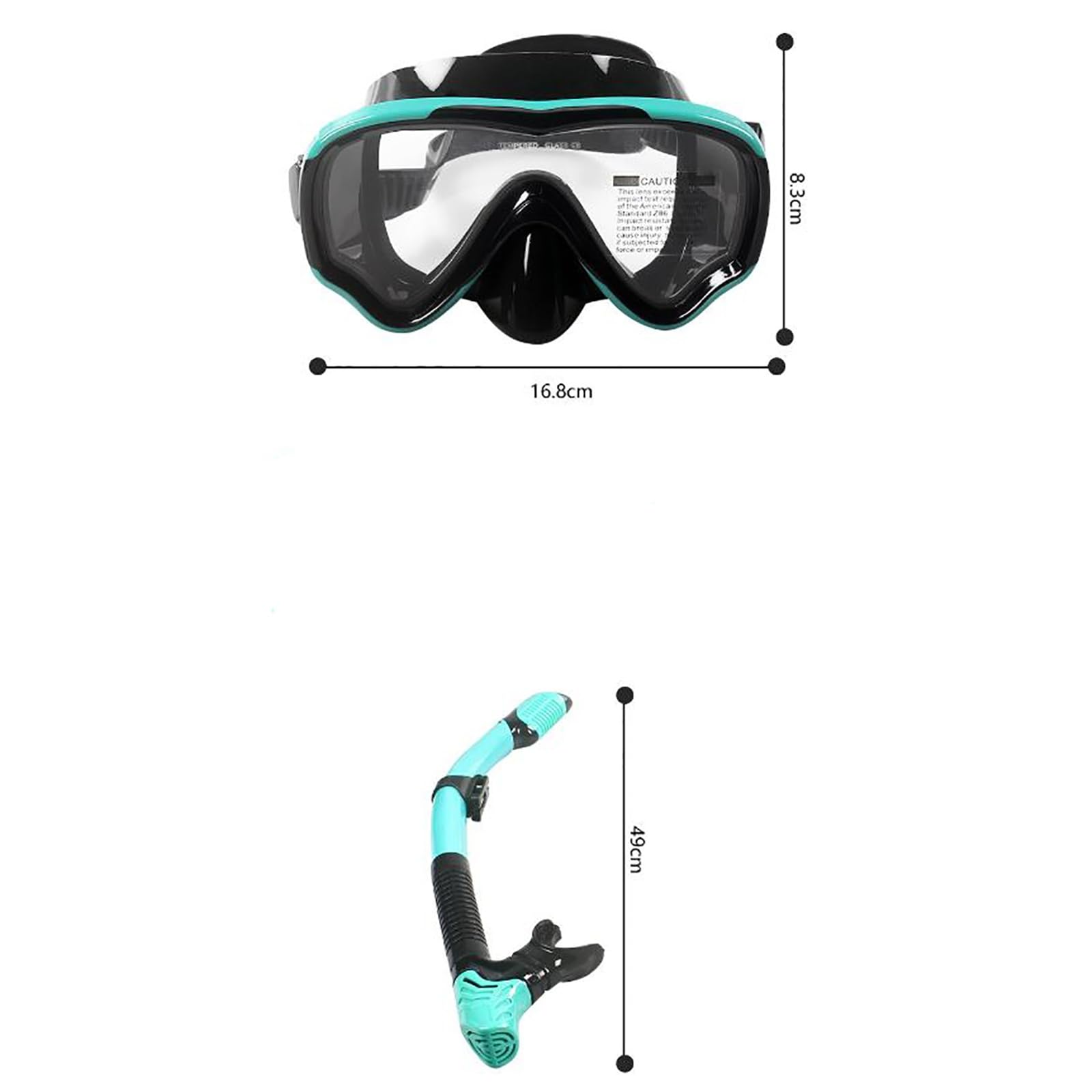 Masques de Plongée Équipement de plongée en apnée, Lunettes Unisexes, Ensemble Masques entièrement secs pour Un Usage Quotidien