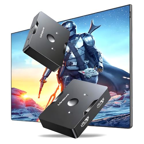 Mindpure HDMI ؑ֊ 4K@60Hz/2K@120Hz o z 21o / 12o ؂ւ Type-C d XCb`[ HDMI nu ZN^[ PC/MacBook/Switch/Xbox/PS5/PS4