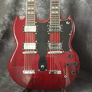 AURH skjos Double Tête Guitare Électrique Rouge 12 Chaîne + 6 Chaînes De Matériel De Placage De Guitare Classique (Color… - Les Beatles, Paul McCartney, John Lennon, RIngo Starr, George Harrison AURH skjos Double Tête Guitare Électrique Rouge 12 Chaîne + 6 Chaînes De Matériel De Placage De Guitare Classique (Color… – Image 2