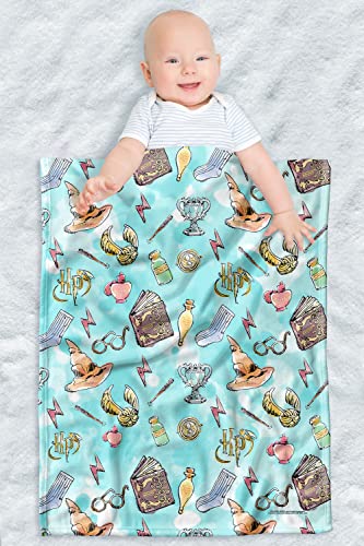 Image of Harry Potter Lightweight Baby Blanket, 30"X40", Water Color Pattern Unisex for Infants Girls & Boys