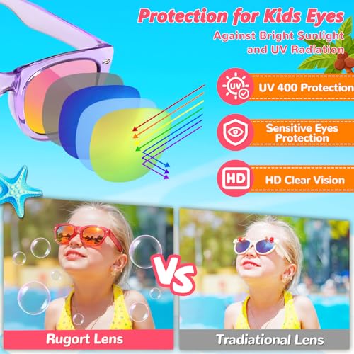 Image of Kids Sunglasses Bulk Party Favors - 24Packs Boys Girls Sunglasses for Kids Age 3-8, Neon Sunglass with UV400 Protection, Goodie Bags Stuffers for Kid Birthday Party Supplies, End of Year Student Gifts