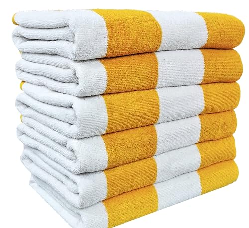 BolBom*S 100% Cotton Luxury Bath Towel Set - Soft & Absorbent Quick-Dry Towels for Bathroom, Spa, Beach or Gym - 30'x60' Large Size - Pack of 6 - Plush & Durable Towels - Machine Washable