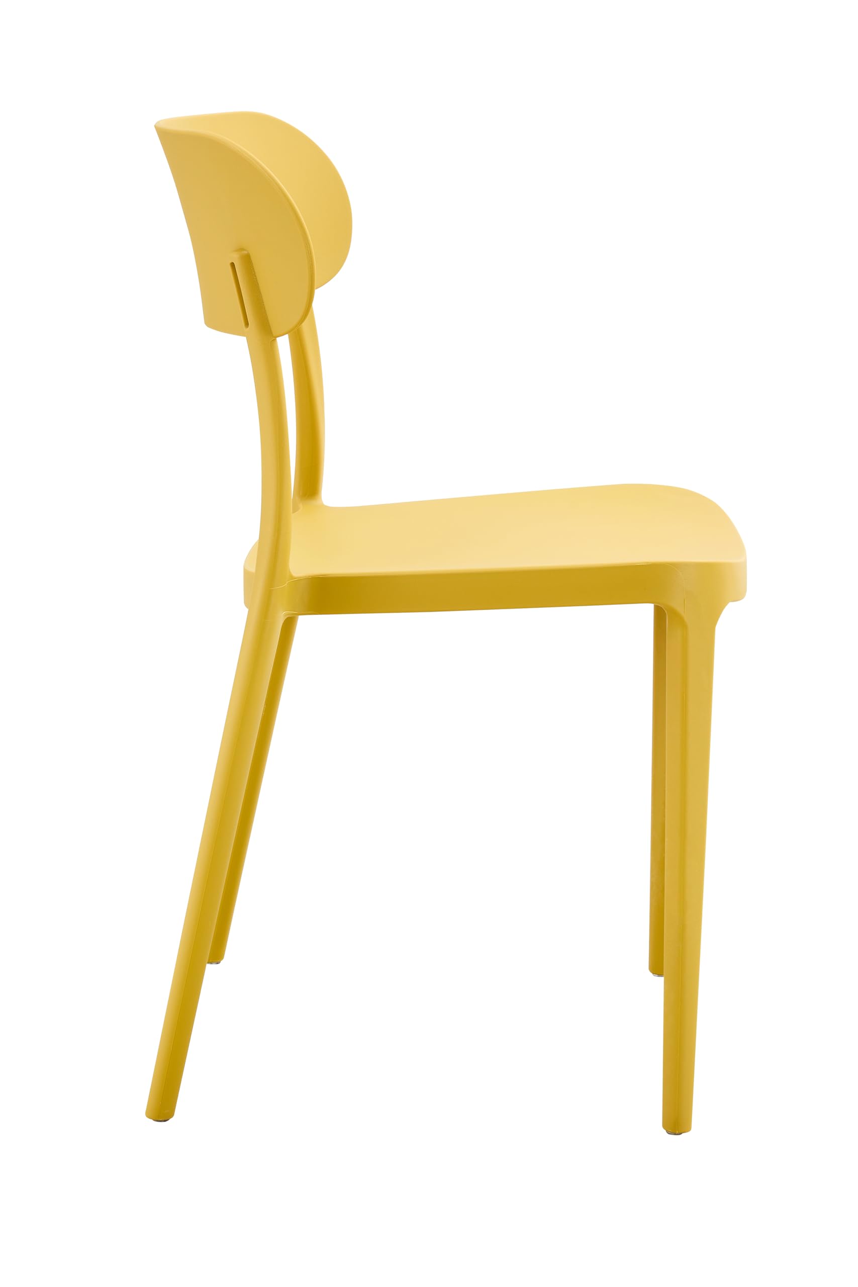 METRO Professional Silla de Jardín Gastro, Plástico/Fibra de Vidrio, Apilable, para Exterior, Amarillo Mostaza