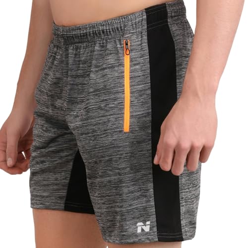 Image of NINQ Mens 2 Pack Polyester Yoga Short Men Summer Running Gym Sports Shorts with Pockets Shorts for Men (in, Alpha, M, Regular, Black)