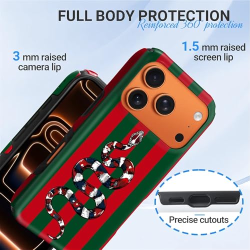 Coque iPhone 17 Pro Max MagSafe rigide motif serpent vintage élégant - 7