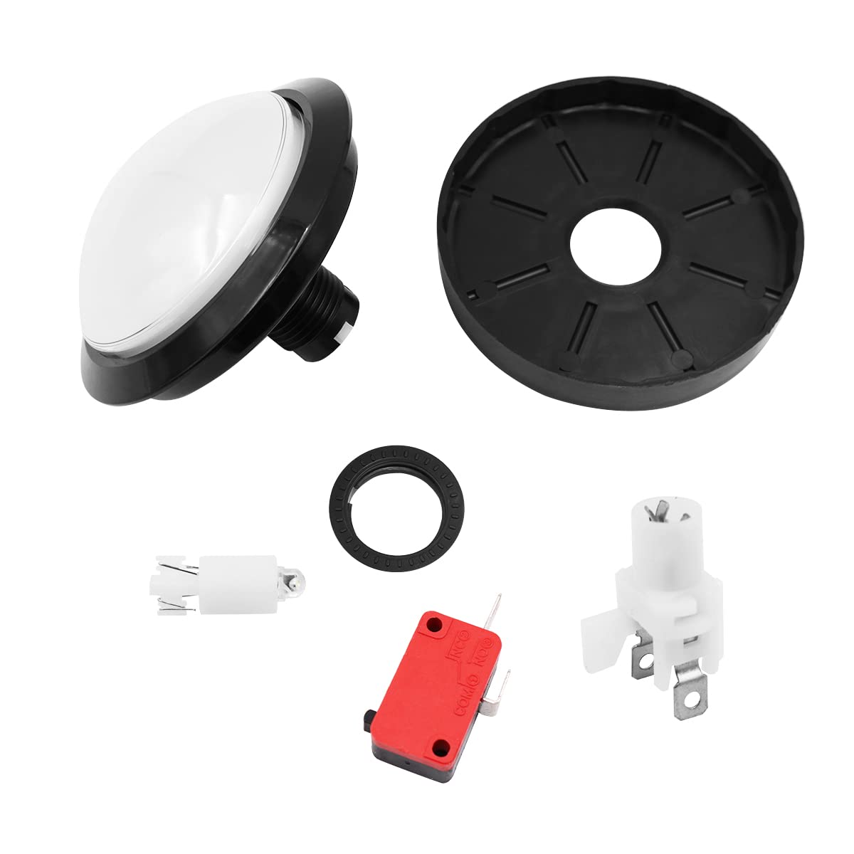 VOANZO 12V LED Illuminated Push Buttons Giant Enter Button Big White Button for Arcade Pop's Music DJ Dancing Machine -Diameter 100mm - Image 3