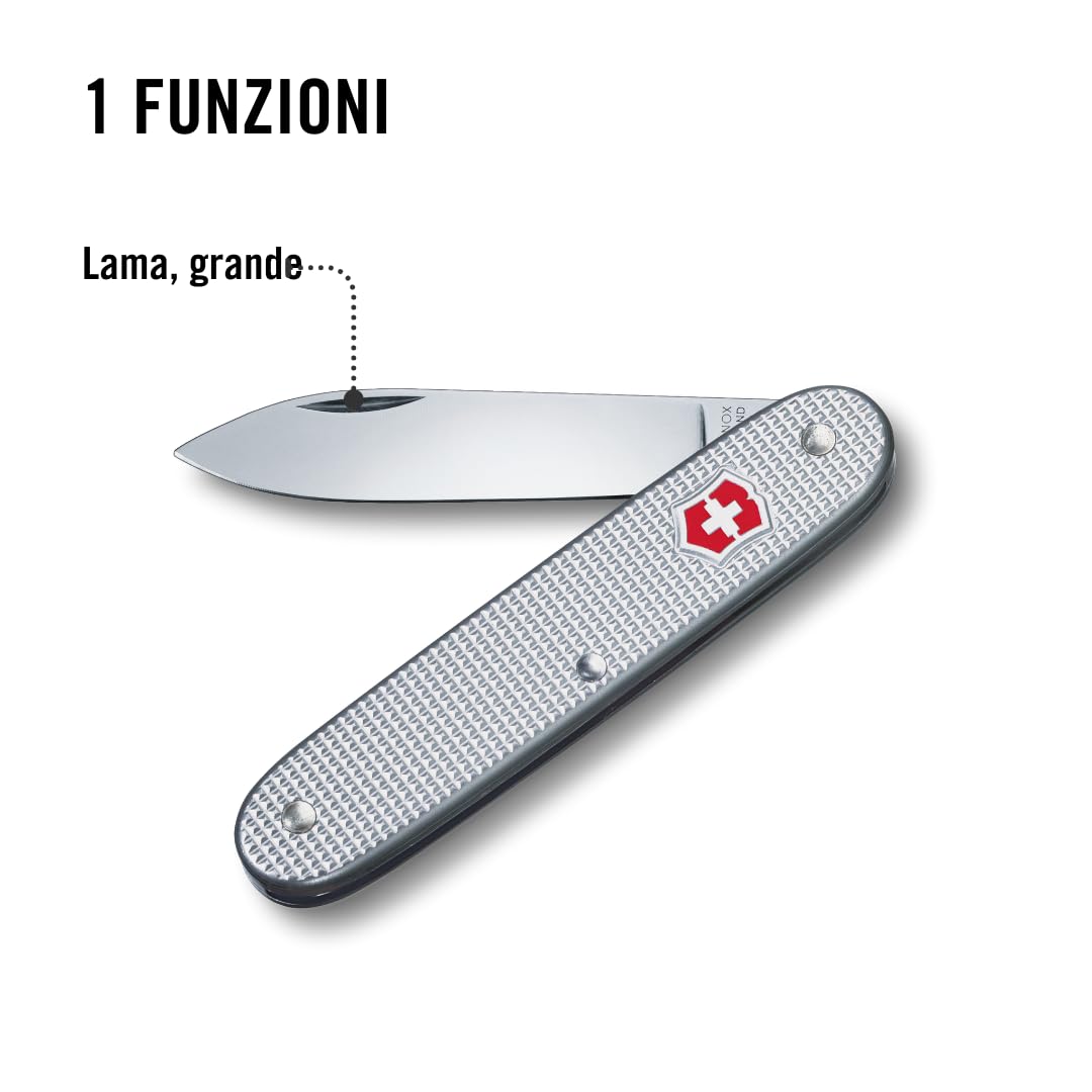 Victorinox Coltellino Svizzero Swiss Army 1, Made in Switzerland, 1 Funzione, Acciaio Inossidabile, Argento