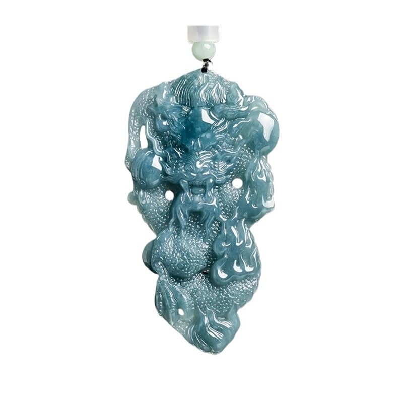Pierre sarcelle dragon de jade, collier du zodiaque pour cadeau homme unique