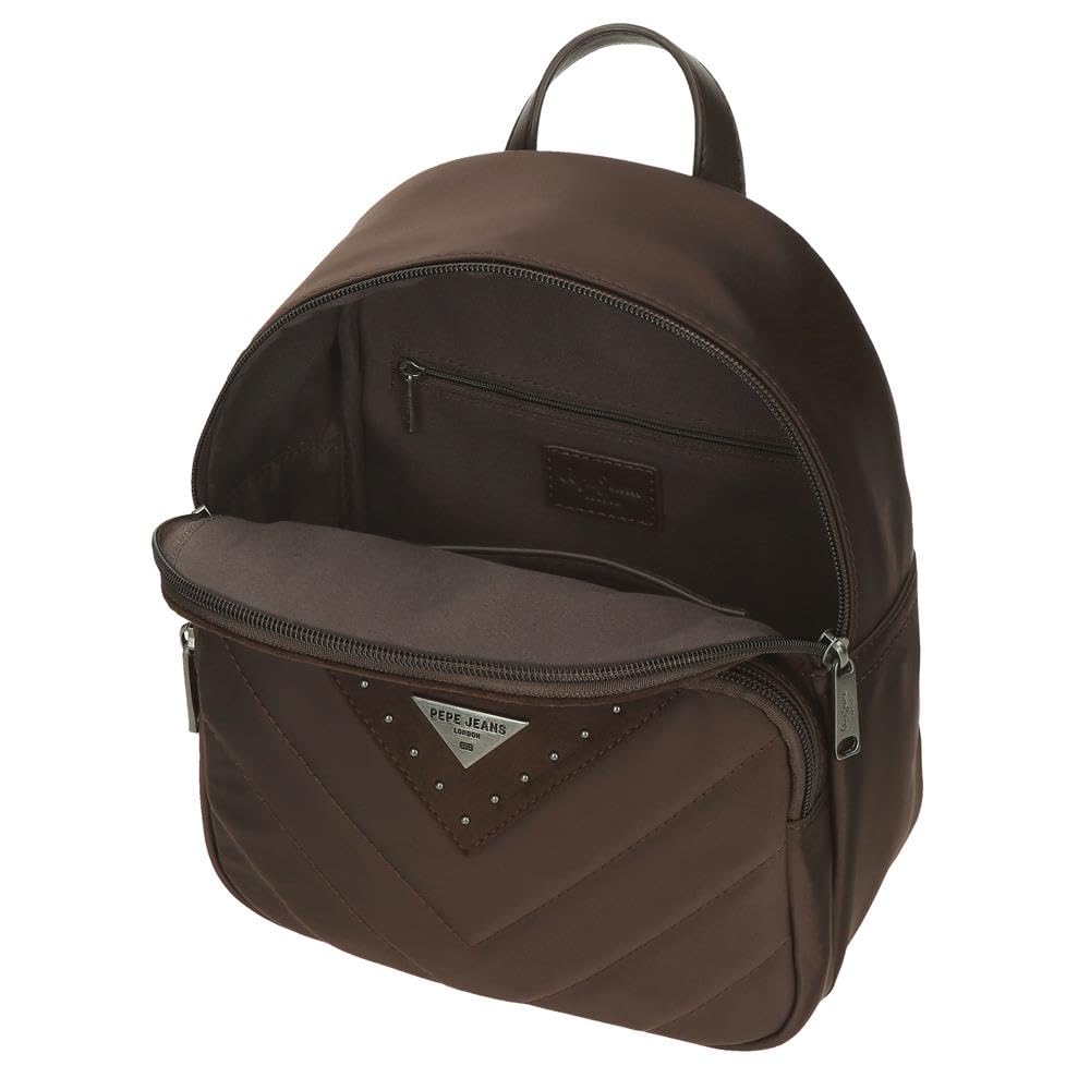 Pepe Jeans Natalie Mochila casual fabricada en Poliéster y PU., Tirantes anchos y ajustables que se adaptan, bolsillo frontal. De Joumma Bags