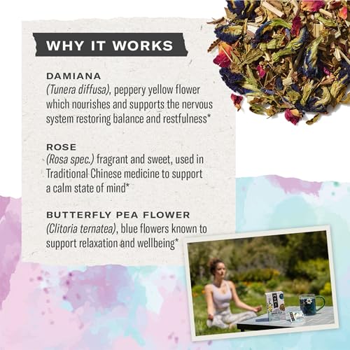 Image of Numi Organic Damiana Relax Tea, 16 Herbal Tea Bags, Caffeine Free