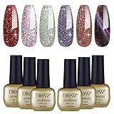 Elite99 UV Nagellack Set Shellac Set 6 Farben Galaxy Gellack Nageldesign-Sets Gel Nagellack Set Valentinstag Gel für Maniküre Nageldesign
