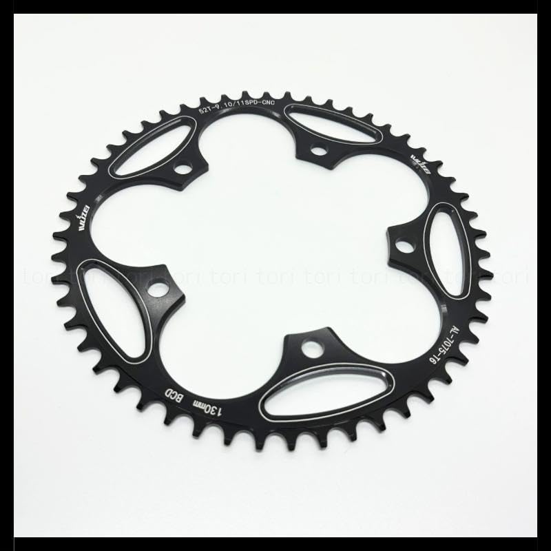 union jack カーボンチェーンリング 3K柄 54T pcd130 カーボンファイバー自転車チェーンリング,ナローチェーンリング