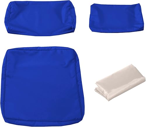 Juego de fundas de cojín de repuesto para exteriores para 6 asientos, patio, silla seccional de mimbre, muebles con funda de tela repelente al agua,