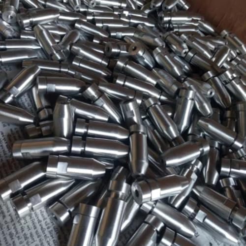 Image of Stainless Steel Wire Rope Bullet Angled Connector for Invisible Grill Making for Balcony, Staircase, Ceiling Hanging, Home Artitect, Decorations 2 Nos (Silver, 8MM)