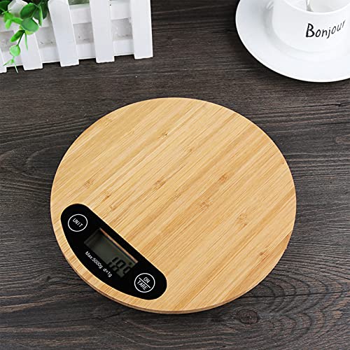 Bamboo Panel High Precision Kitchen Electronic Scale Household Food Baking Scale Medicinal Material Scale #TOP4