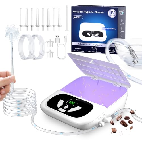 Enemas for Colon Cleanse Men and Women, Comfortable Home Wash Electric Enema Kit with Storage Box, 1-100 Adjustable Pressure for Personal&Daily Care, 2 Spray Modes, Dual Nozzles,Gentle Cleansing