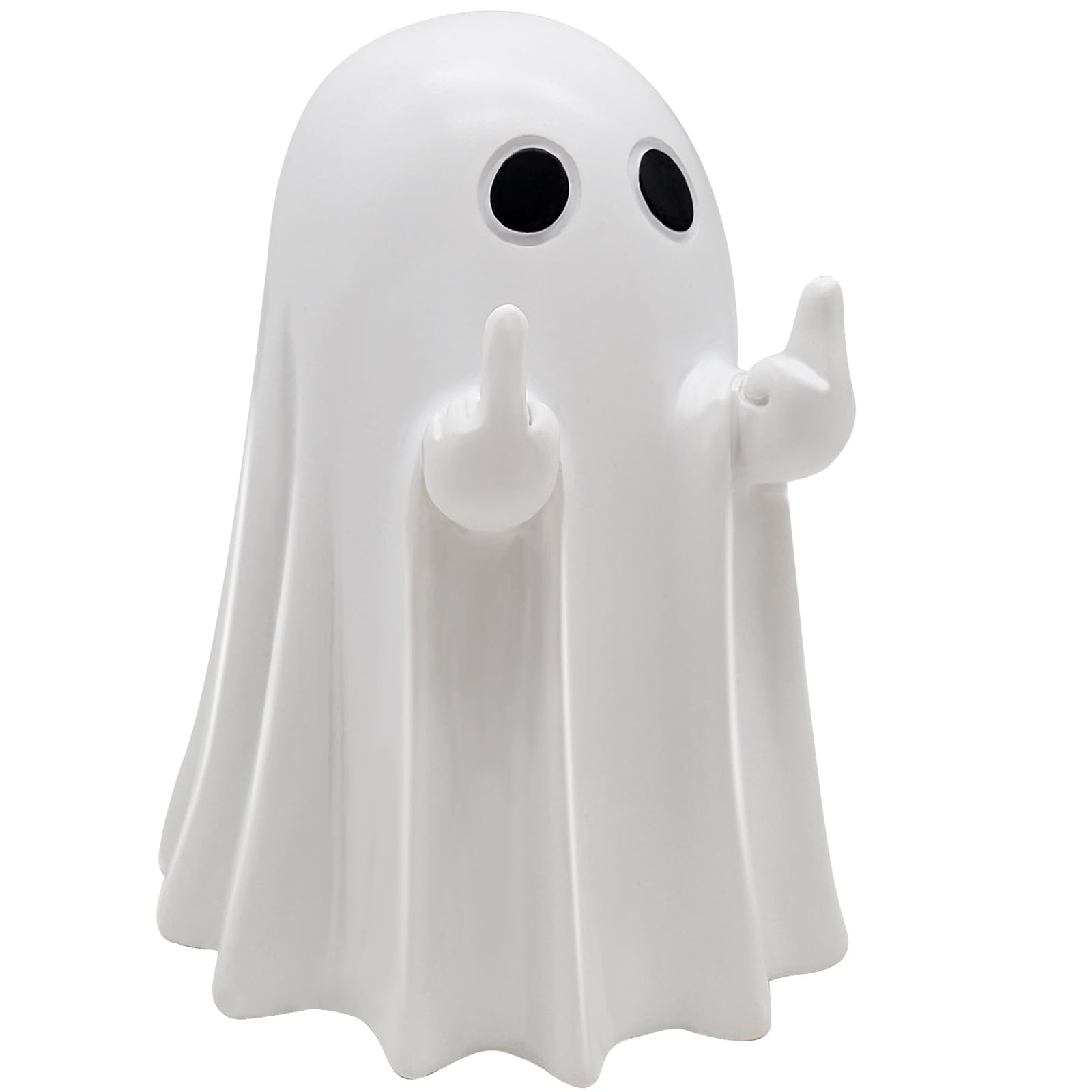 Middle Finger Ghost, Cute Ghost Statue, Halloween Ghost Decoration, Ghost Statue, Finger Ghost Sculpture, Humorous Desktop Art Piece, Home Decor
