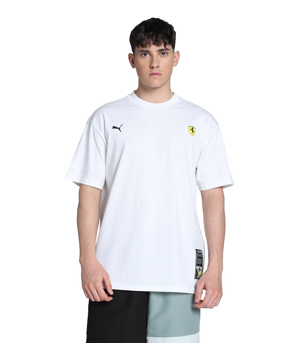 PUMA Men's Regular Fit White T-Shirt - Image 1