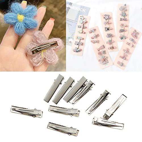 FAKEME 10 pçs prendedores de cabelo jacaré grampo de cabelo bico de pato para mulheres, prata, 3,5 c