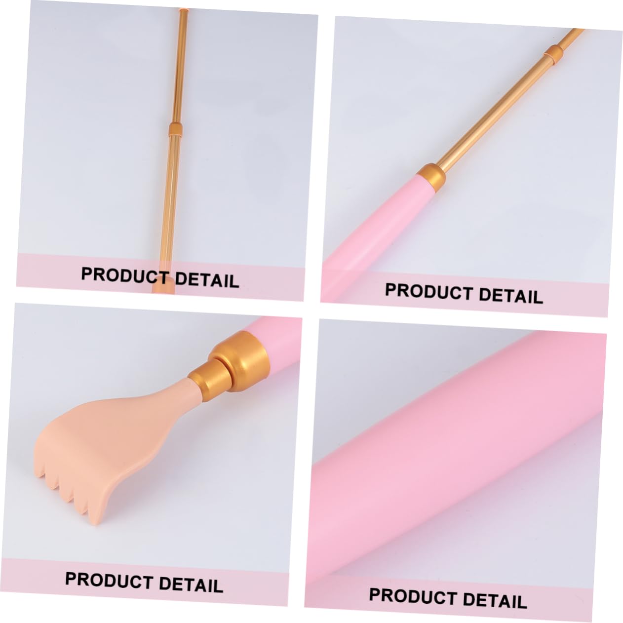 MAGICLULU 3 Piezas Cosquillas Rascador Espalda Personalizado Rascador Espalda Mano Rascador Hombros Espátula Facial Comezón Aluminio Raspador Rosa Viajar