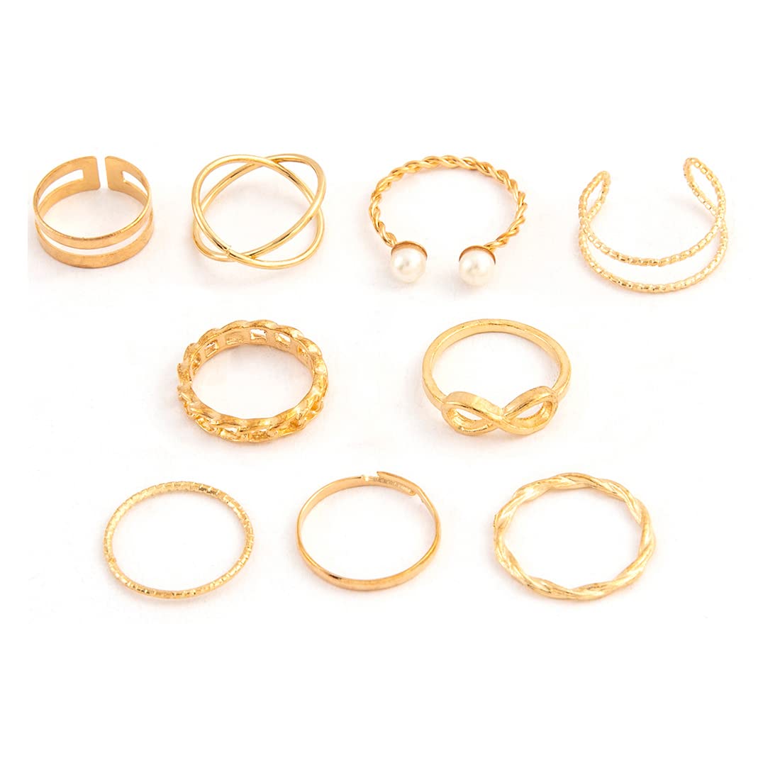 Shining Diva Fashion Latest Stylish Metal Boho Midi Finger Rings for Women and Girls - Set of 9 (D13058r), Golden (B09JLX3ZC6) Amazon Price History, Amazon Price Tracker