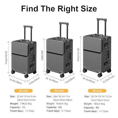 Aluminum Frame Hardshell Spinner Luggage