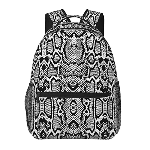 Snake Skin Backpack Animal Laptop Backpack Cute Tablet Bag Cool Bag Laptop Bag Snake Travel Bag