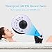 LGRFUXIN Waterproof Shower Radio, 3V 0.5W Adjustable Volume Shower AM FM Button Speaker Portable Bathroom Shower Speakers Wireless Radio with Top Handle,Blue