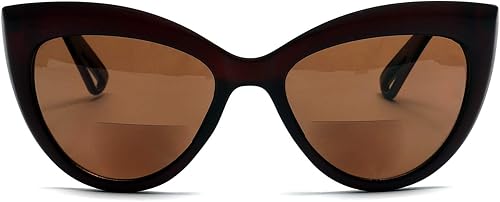 Miniatura 3 de SAMBA SHADES Gafas de sol de lectura bifocales integradas a la moda, ojo de gato, lentes de sol para lectores de gran tamaño para mujer