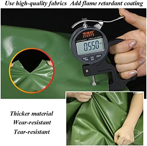 Heavy Duty Fire Retardant Tarpaulin - 21.65 Mil Fireproof PVC Tarp Cover with Grommets, Reinforced Edges, Tear Resistant, Waterproof for Outdoor Use