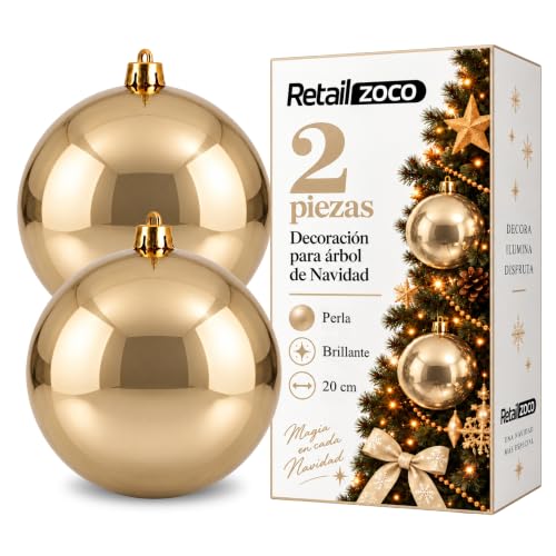 Bolas de Navidad, Adornos Arbol Navidad, 2 Piezas, Perla