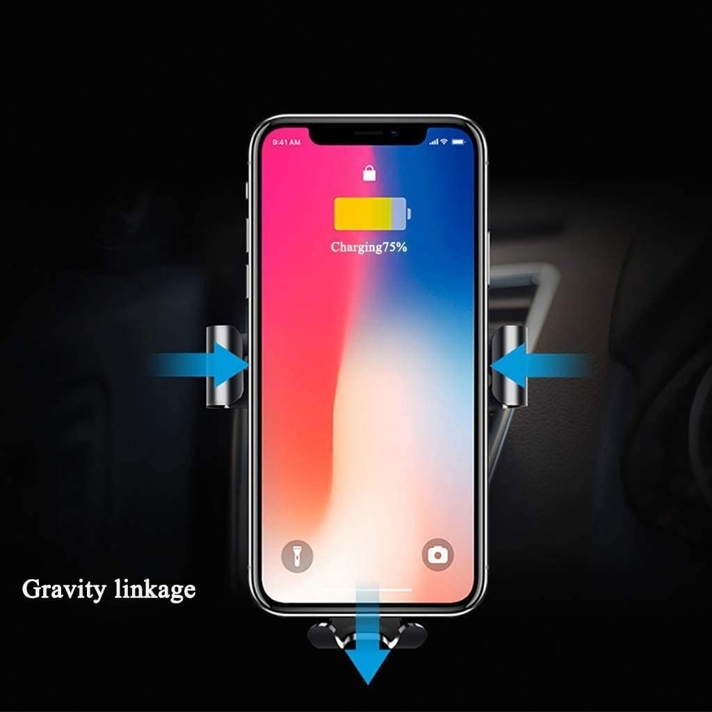 Caricatore Caricabatterie Auto Senza Fili, Caricabatterie Automatico for Auto Veloce Qi, Smart Sensor USB Titolare del Telefono
