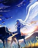 Angel Beats Poster Anime Wall Art Home Decor Kanade Tachibana Yuri Japanese Official Nakamura Promo...