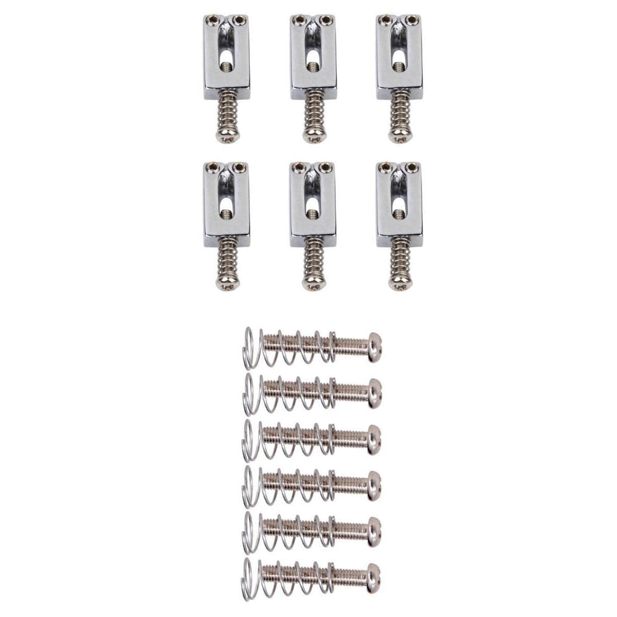 Merishopp 12 Pieces Electric Guitar Bass Bridge Tailpiece Saddles Screws w/Springs | Musical Instruments & Gear | Guitars & Basses | Parts & Accessories | Guitar Parts | Saddles-picture-54