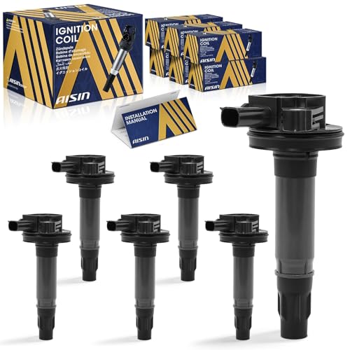 AISIN ESCAZ-00285 Pack of 6 Ignition Coils - Compatible with Ford F-150 Explorer Edge Fusion Mustang Transit Transit-150 Transit-250 Taurus Flex, Mazda 6, Lincoln MKX MKZ - 6Cyl 3.5L 3.7L