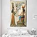 ABAKUHAUS Ägyptisch drucken Wandteppich und Tagesdecke, Old Egyptian Papyrus, aus Weiches Mikrofaser Stoff Wand Dekoration Für Schlafzimmer, 140 x 230 cm, Multicolor