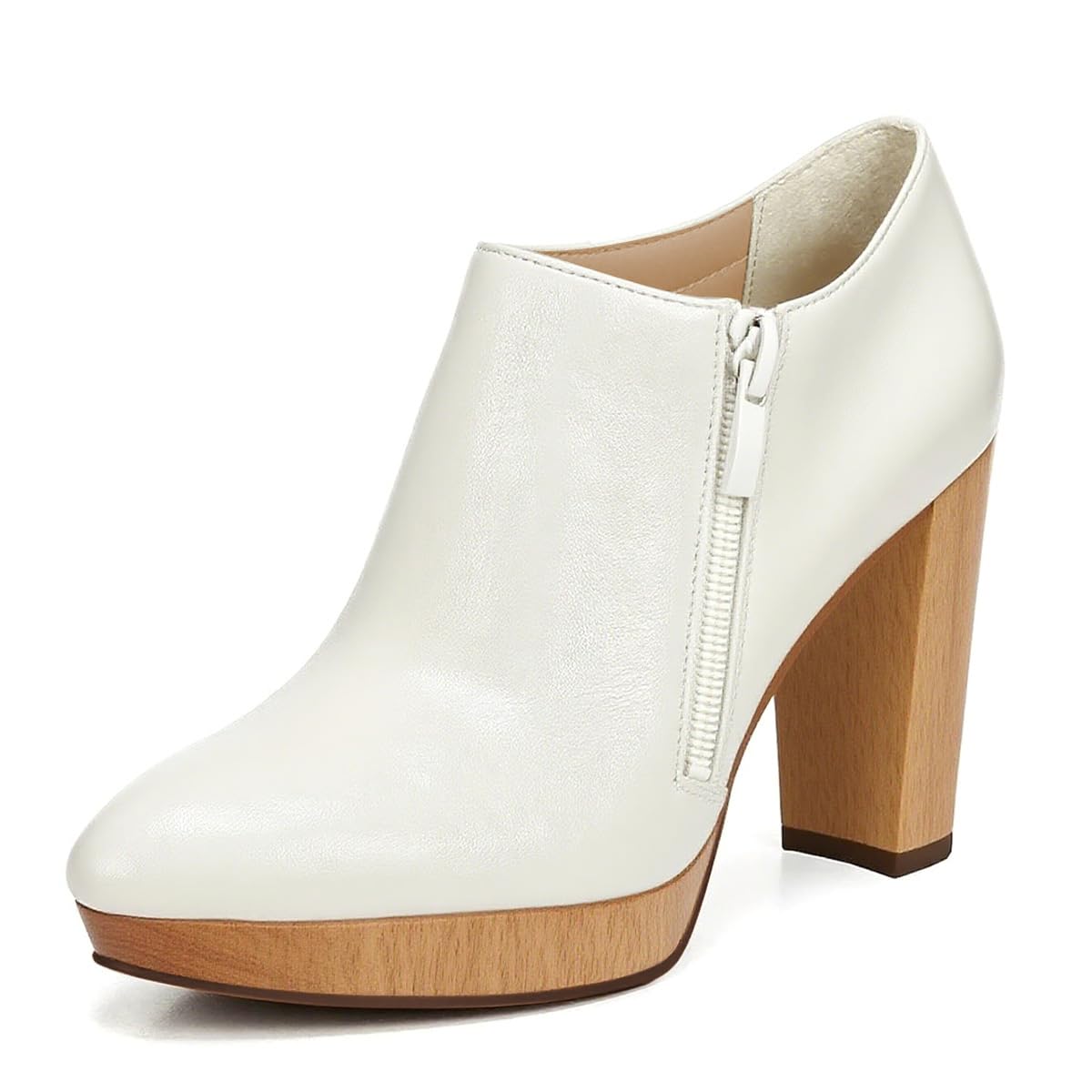 XYD Women Trendy Block Chunky High Heels Platform Ankle Boots Pointed Toe Side Zipper Booties Shoes for Party