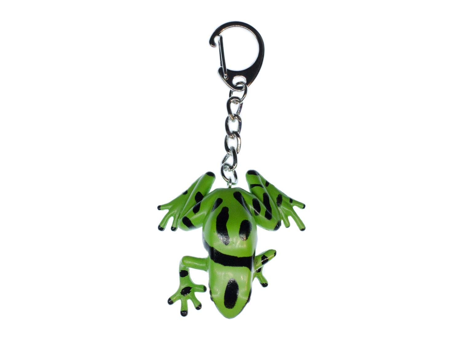 Miniblings Kikker Sleutelhanger Phyllobates Terribilis - Gele Pijlgifkikker 50mm Handgemaakt Rubber, Uniek Cadeau