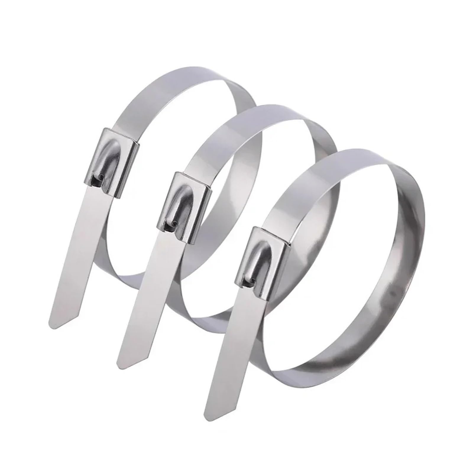 LYVQZPWLRcâble en acier inoxydable, Lot de 60/20 serre-câbles en acier inoxydable, réutilisables, autobloquants, en métal, for câbles d'échappement(4.6x200mm,20PCS)