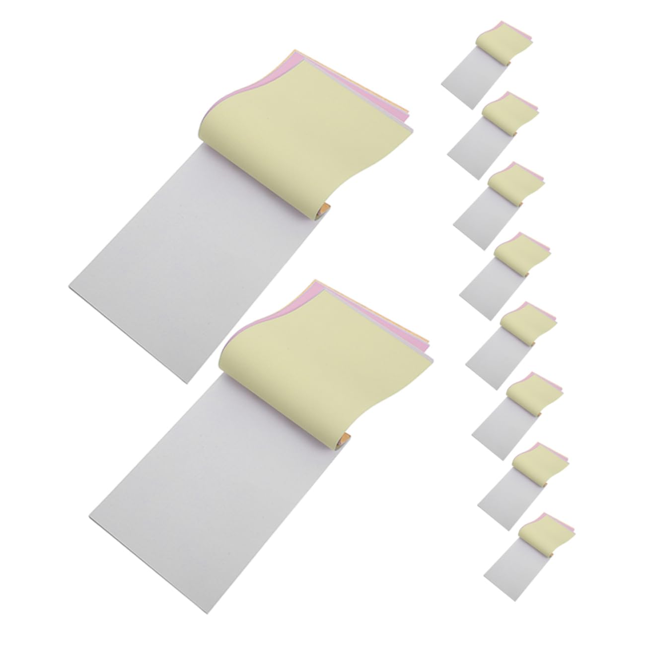10pezzi Di Carta Kraft Da Blocco Note Vuoto Per Appunti Copia Multistrato Formato Versatile Per Contabilità e Fatturazione