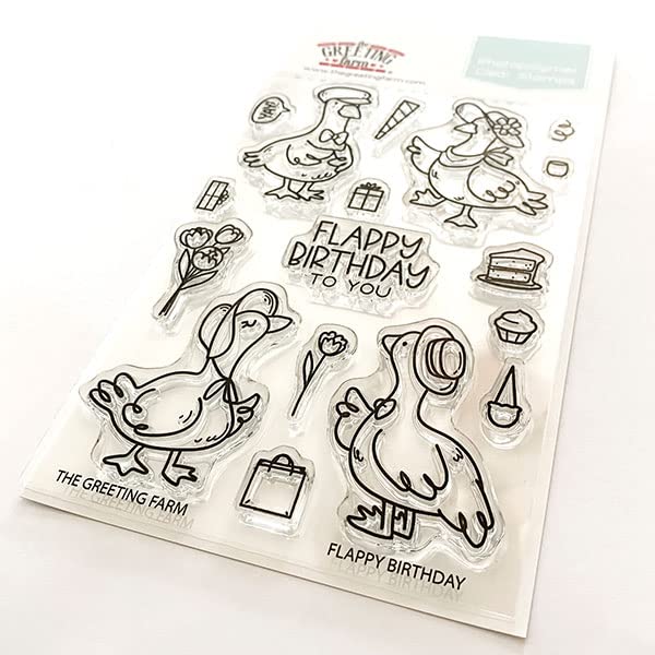 Flappy Birthday Clear Stamps - The Greeting Farm - Paper Crafts Scrapbooking Cardmaking