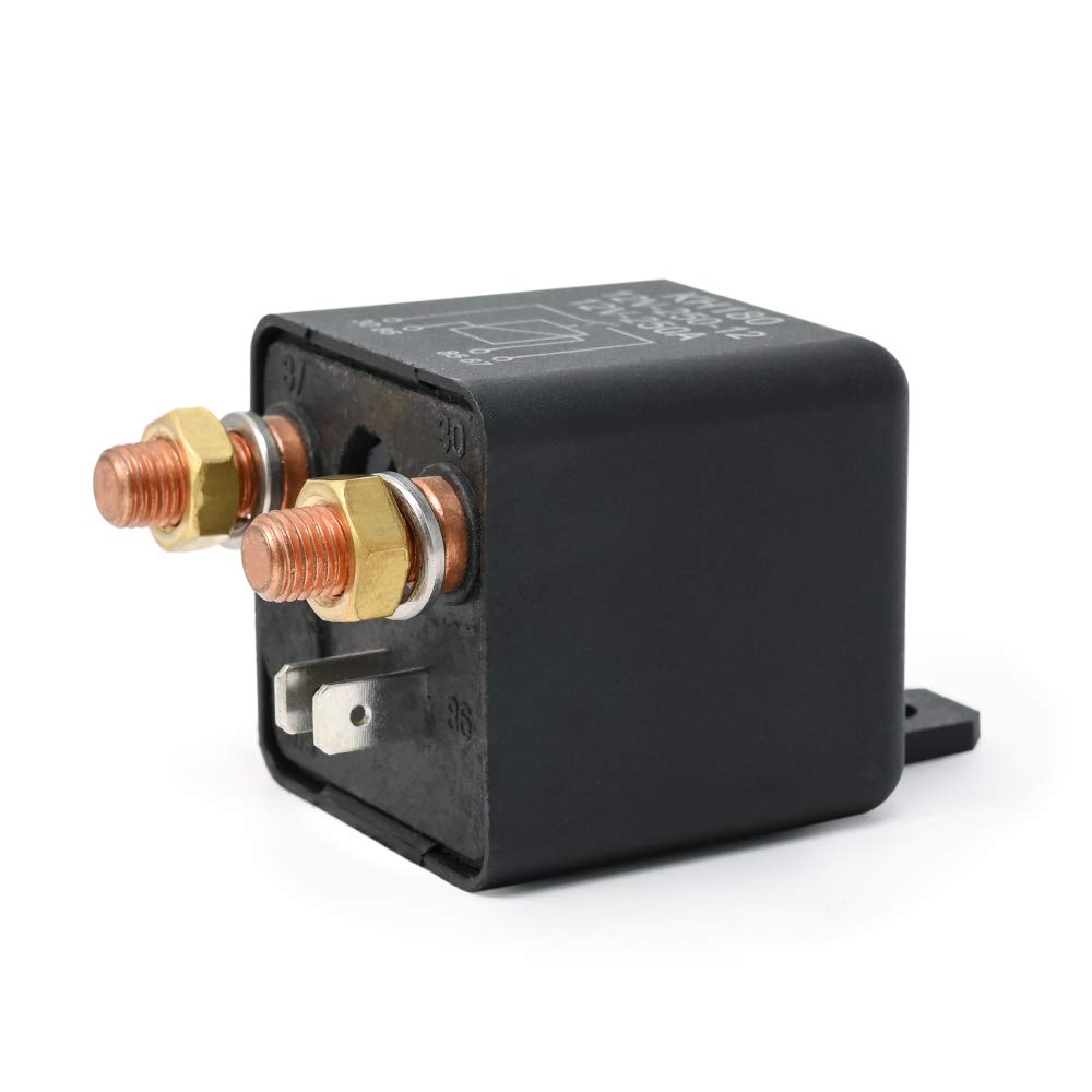 Ehdis Relè a 4 pin, da 12 V e 250 A, interruttore di controllo per batteria senza interruzioni ad alte prestazioni, presa relè per auto, moto, camion