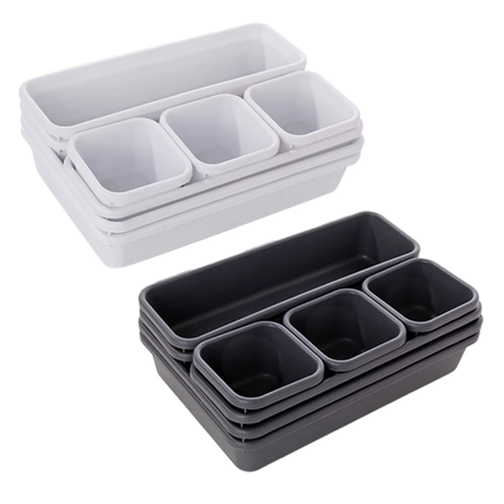 Sac de rangement 16 pcs maison et organisateur de tiroir modulable pour bureau et cuisine